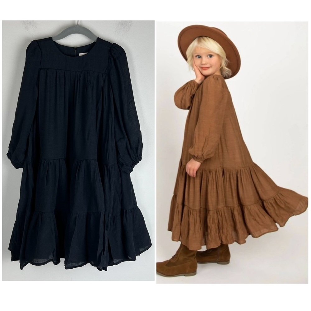 Joyfolie Boho Prairie Farmhouse Western Photo Shoot Charlotte Maxi Dress Girls 3